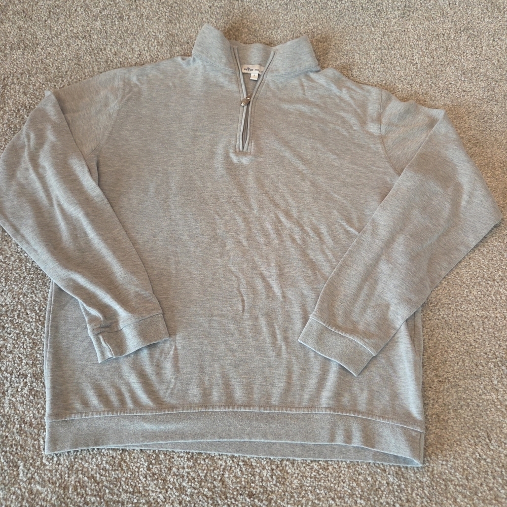 SOLD Mens Peter Millar Polo Shirt Grey SMALL Golf Golfing Outdoor Sport